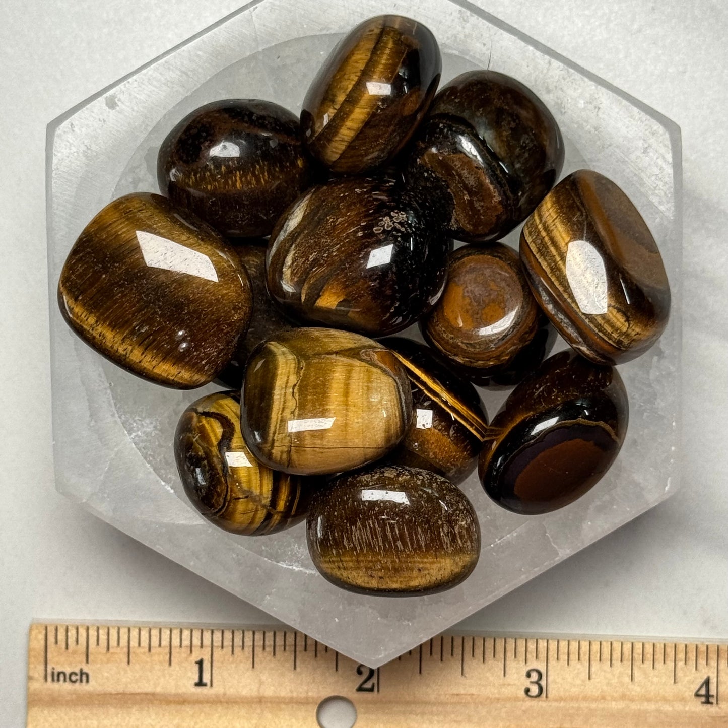 One (1) Beautiful Golden Tiger’s Eye Tumble from South Africa
