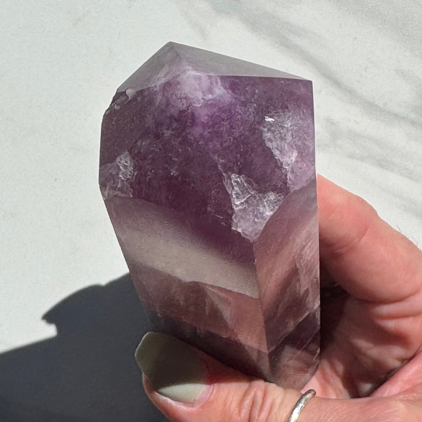 Beautiful Candy Fluorite Crystal Tower