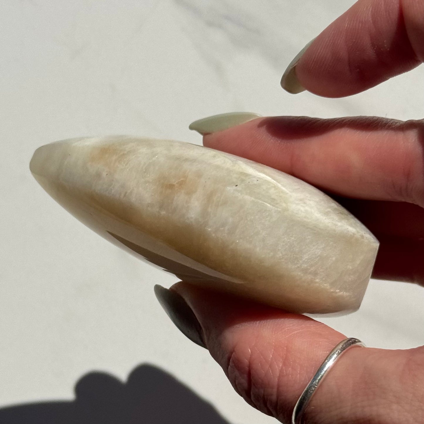 Gorgeous High Quality Blue Sheen Moonstone Tear Drop Carving | Option B