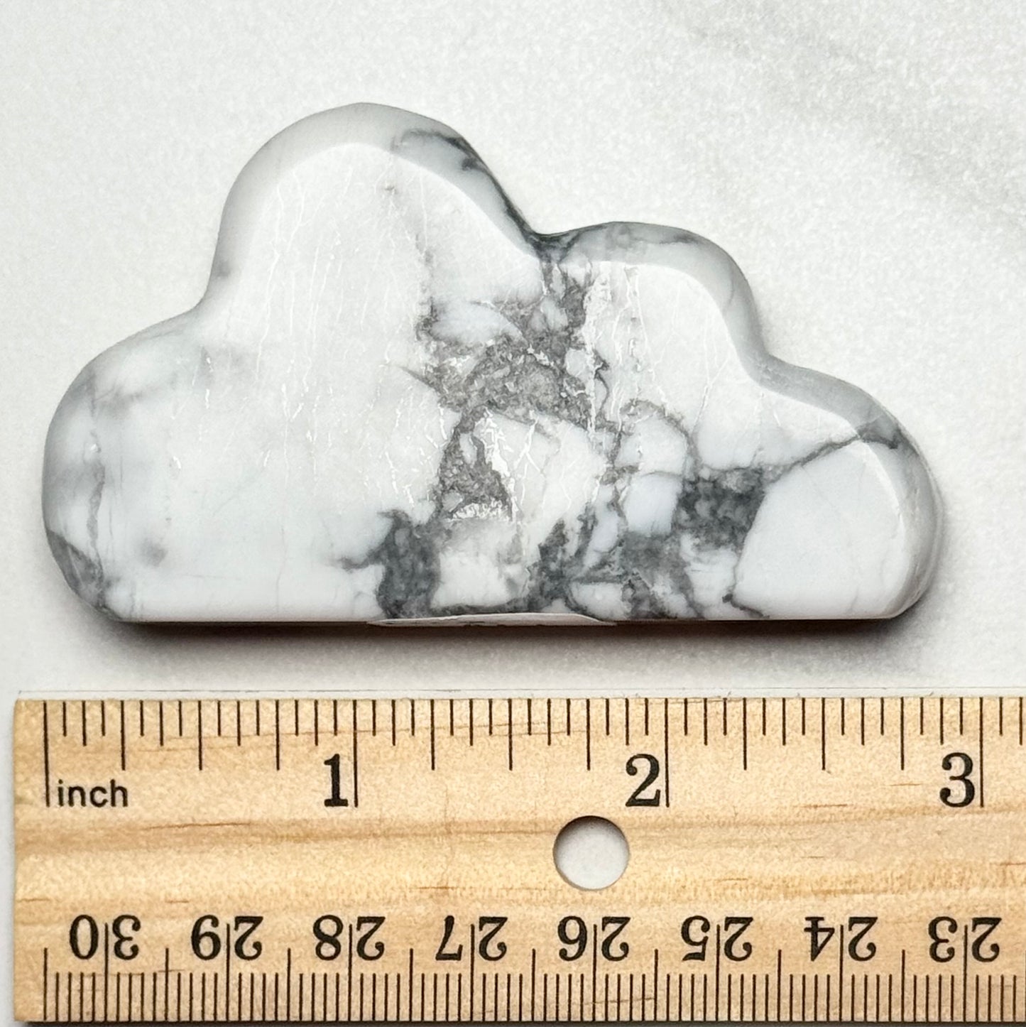One (1) Beautiful Howlite Cloud Carving