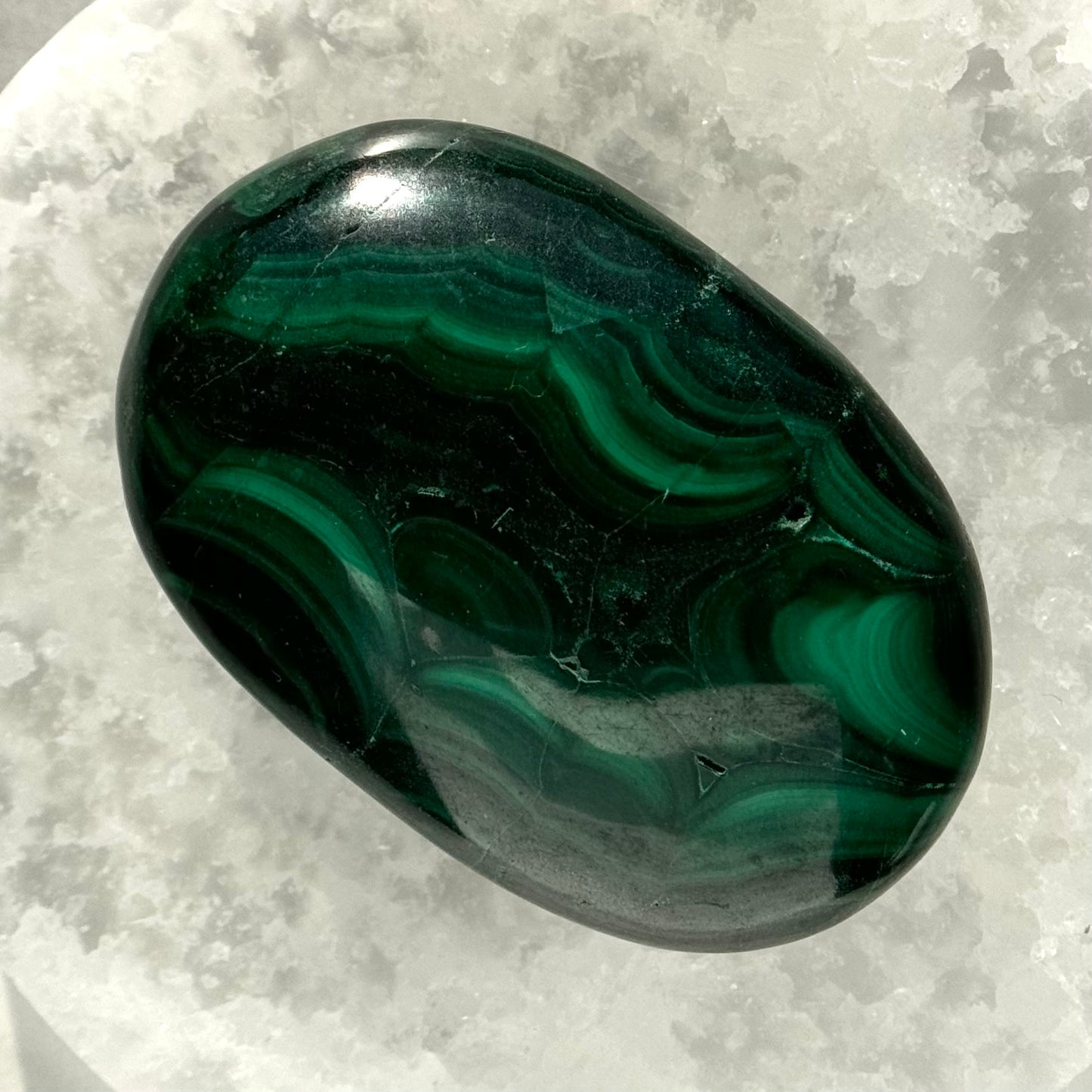 Malachite Palm Stone A