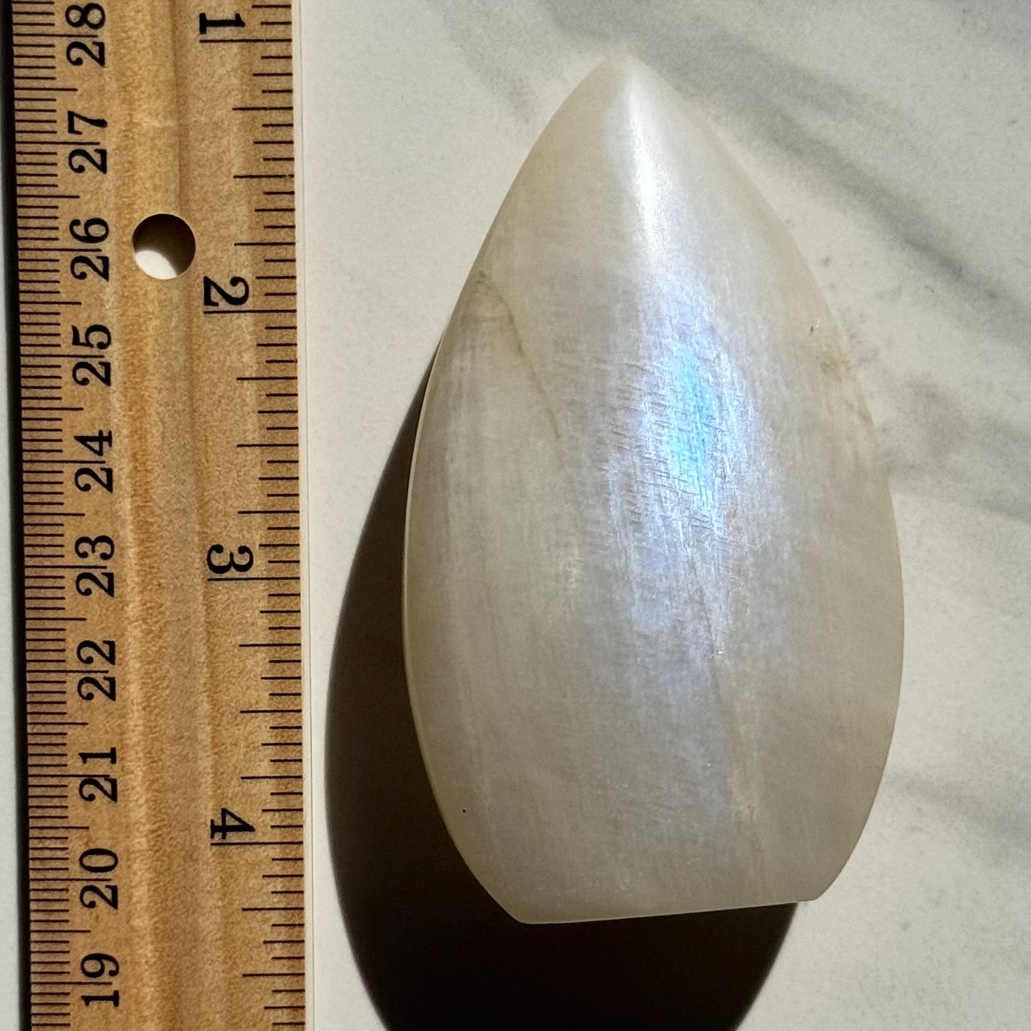 Gorgeous High Quality Blue Sheen Moonstone Tear Drop Carving | Option A