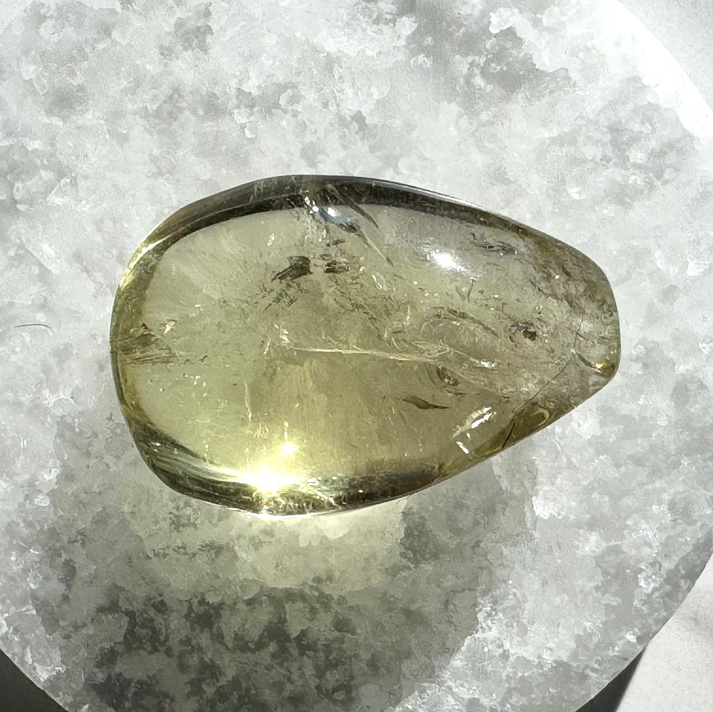 Beautiful High-Quality Citrine Palm Stone F