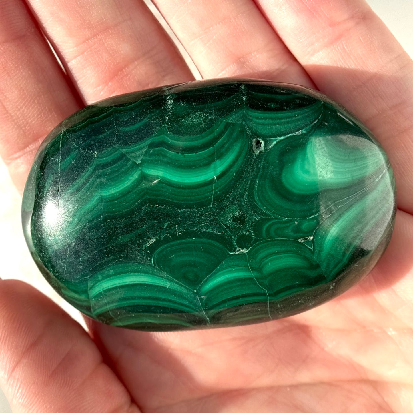 Malachite Palm Stone A
