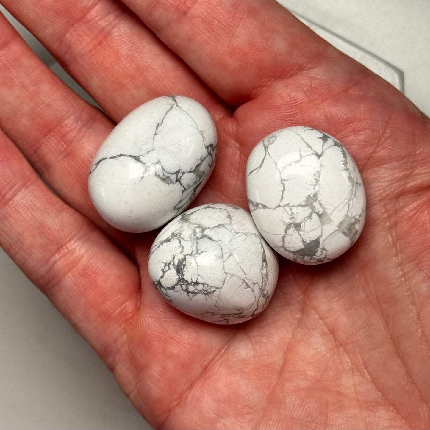 One (1) High Quality Howlite Tumble from South Africa