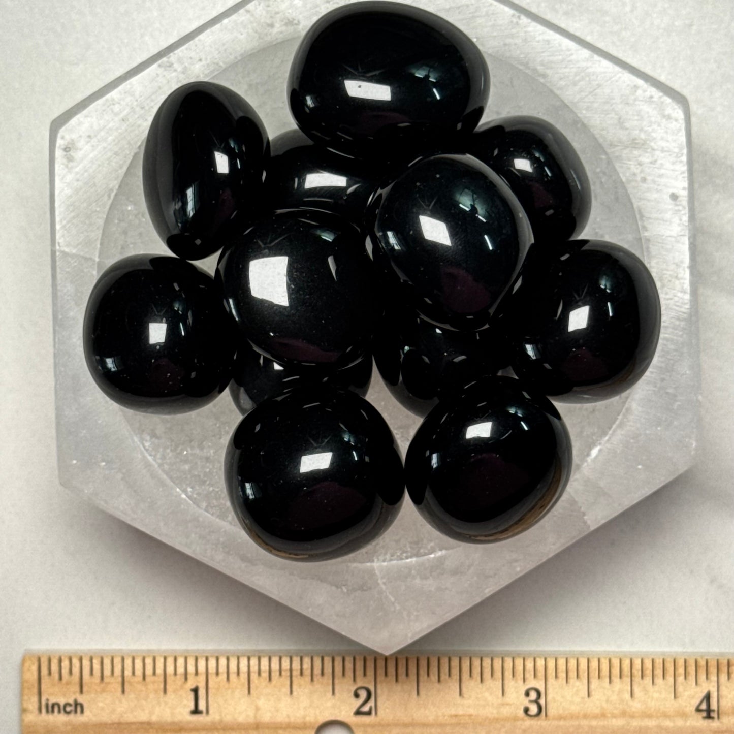 One (1) High Quality Black Obsidian Tumble from Mexico
