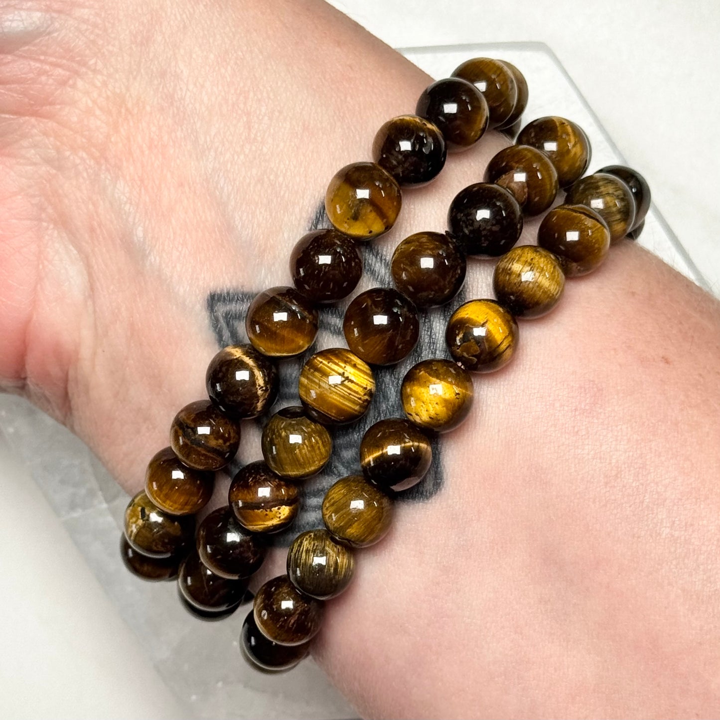 One (1) Golden Tiger’s Eye Bracelet (8mm Bead)