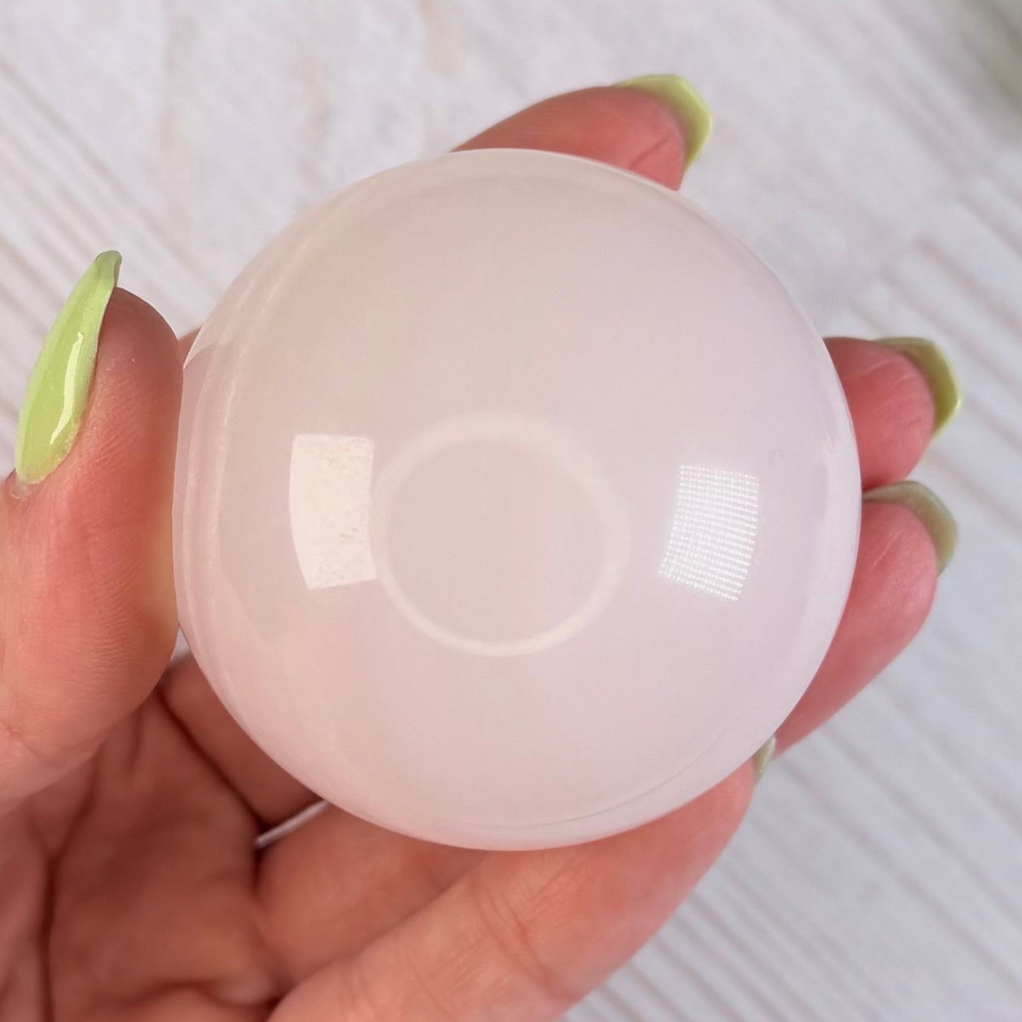 UV Reactive Mangano Calcite Sphere | Option B