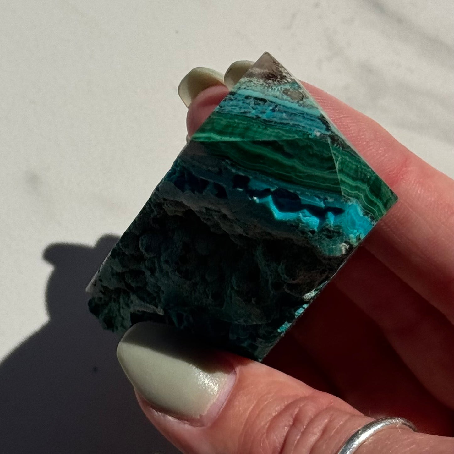 Malachite & Botryoidal Chrysocolla Obelisk | Option A