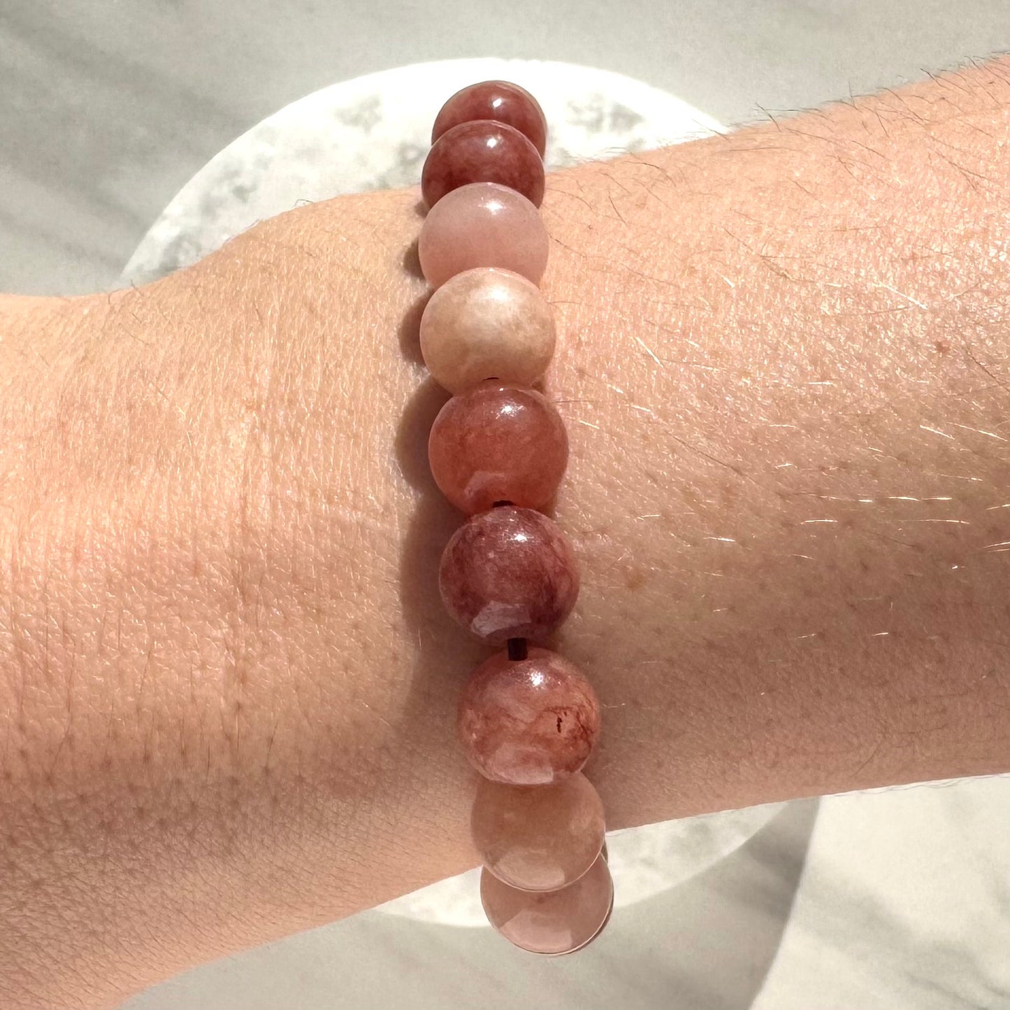One (1) Pink Aventurine Bracelet from Brazil (8mm)