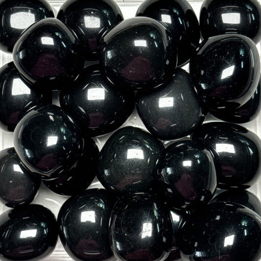 One (1) High Quality Black Obsidian Tumble from Mexico