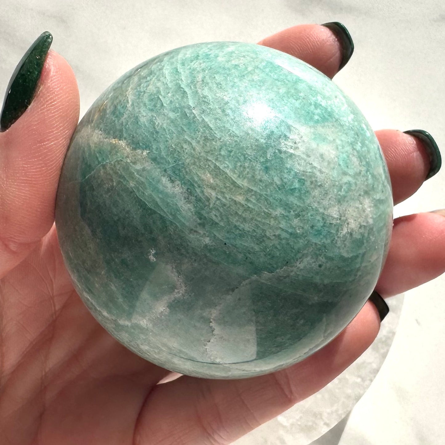 Beautiful Brazilian Amazonite Sphere