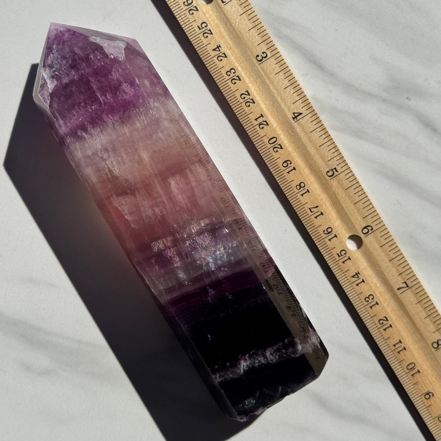 Beautiful Candy Fluorite Crystal Tower
