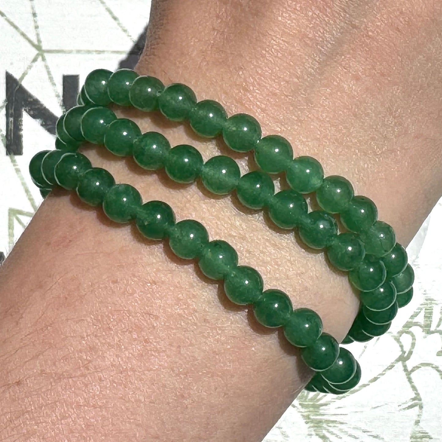 One (1) Jade Bracelet (6mm Bead)