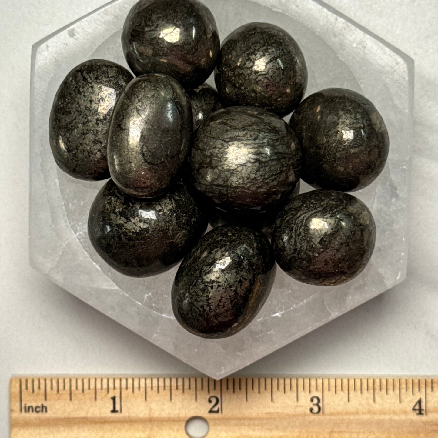 One (1) High Quality Pyrite Tumble from Peru
