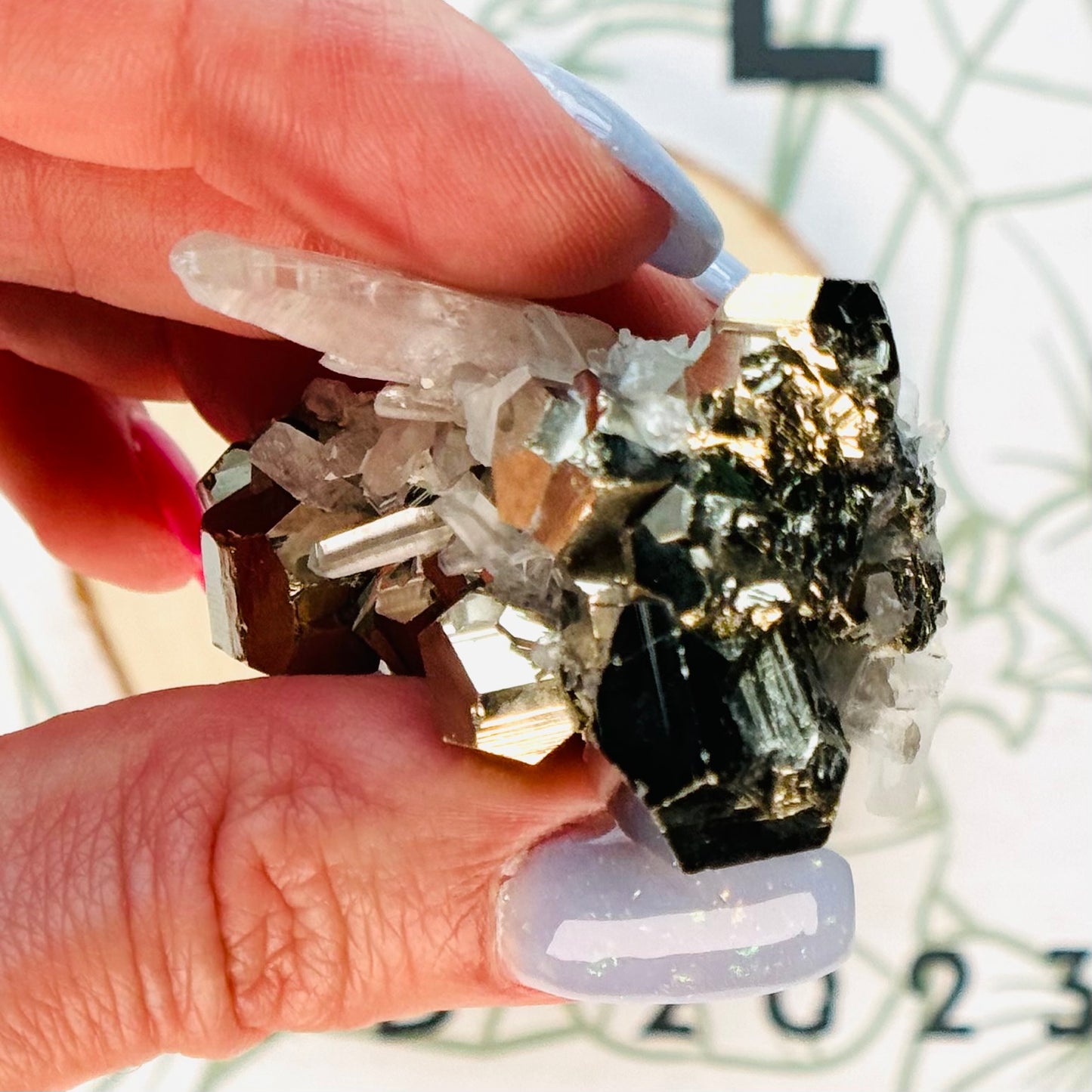 Pyrite in Quartz Specimen