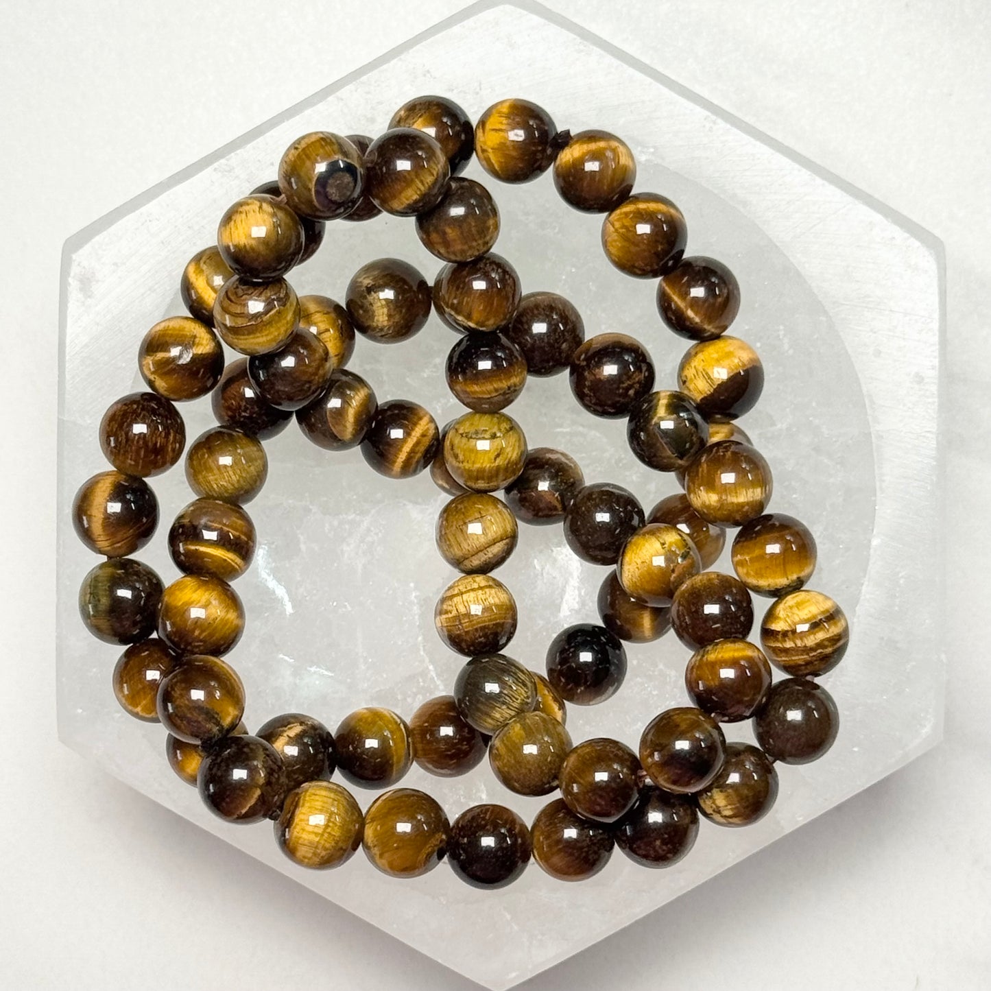 One (1) Golden Tiger’s Eye Bracelet (8mm Bead)