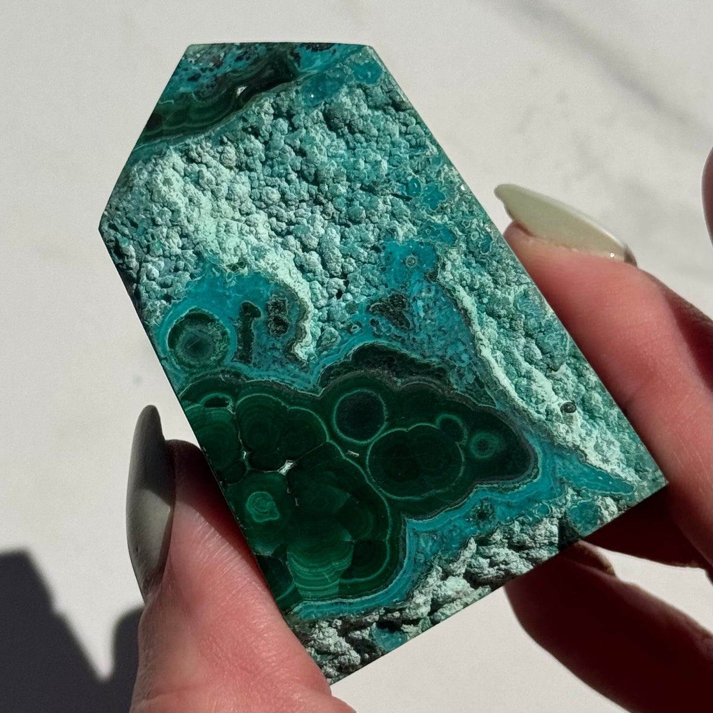 Malachite & Botryoidal Chrysocolla Obelisk | Option B
