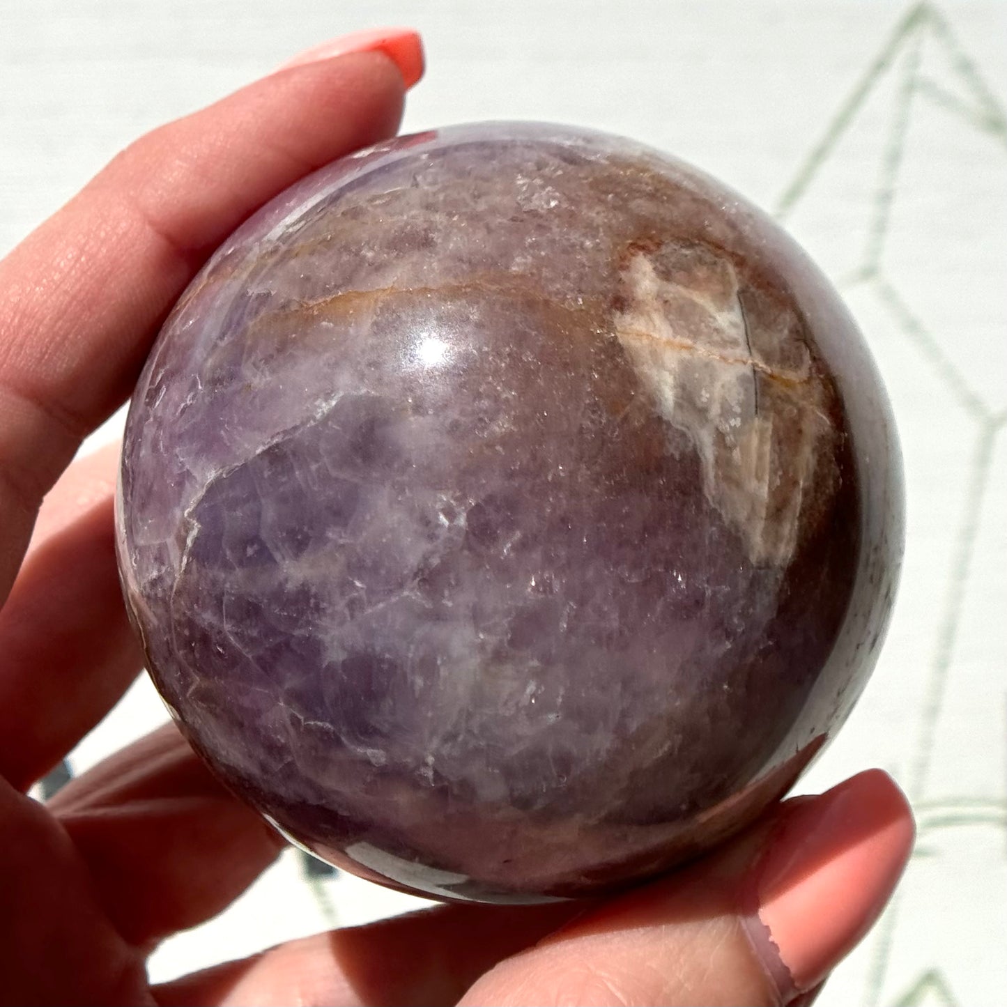 Amethyst with Crazy Lace Agate Sphere from Mexico