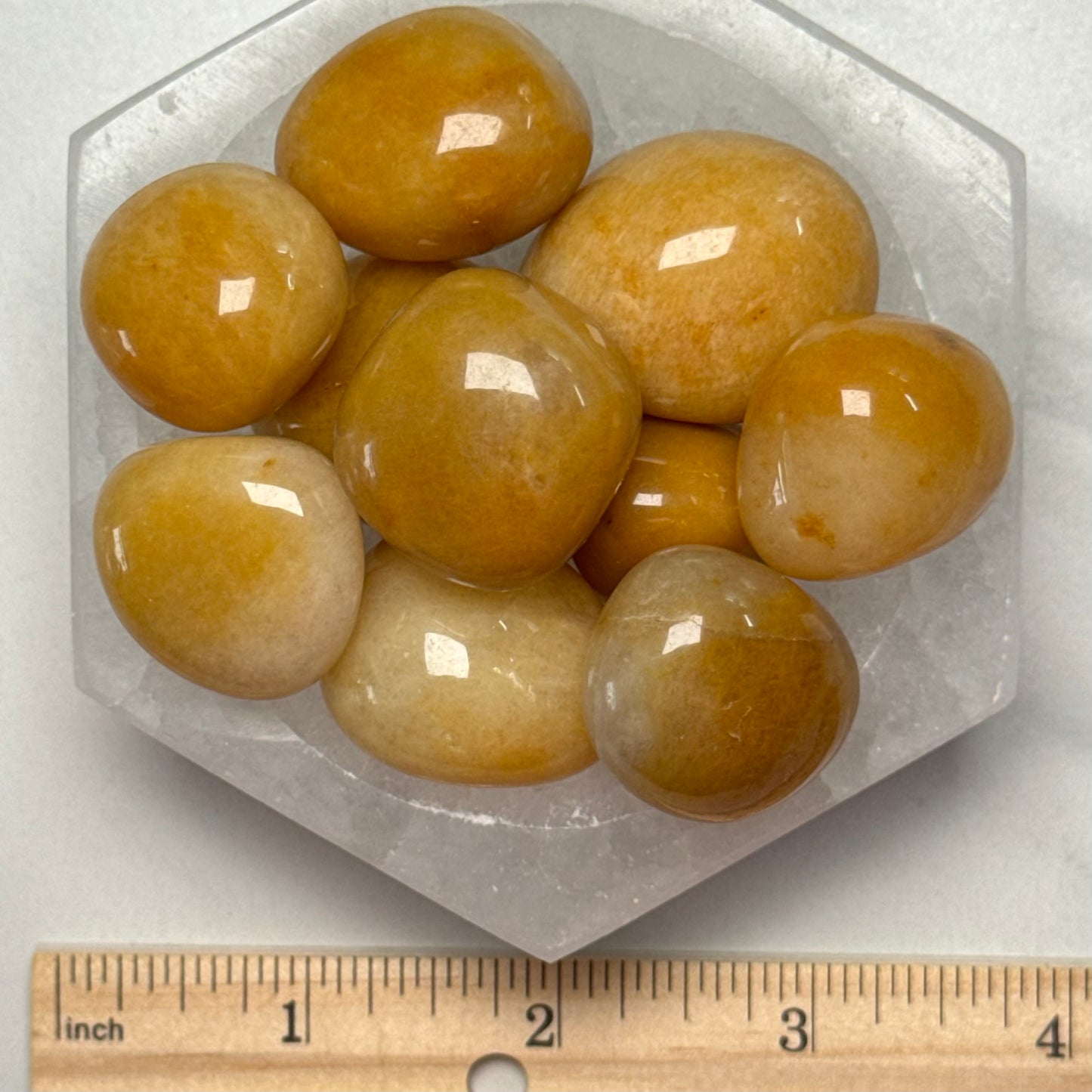 One (1) Common Quality Yellow Aventurine Tumble from India