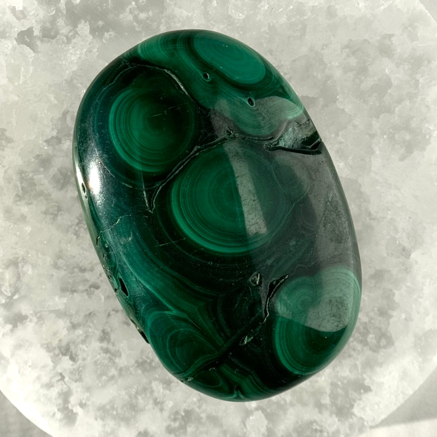 Malachite Palm Stone | Option D