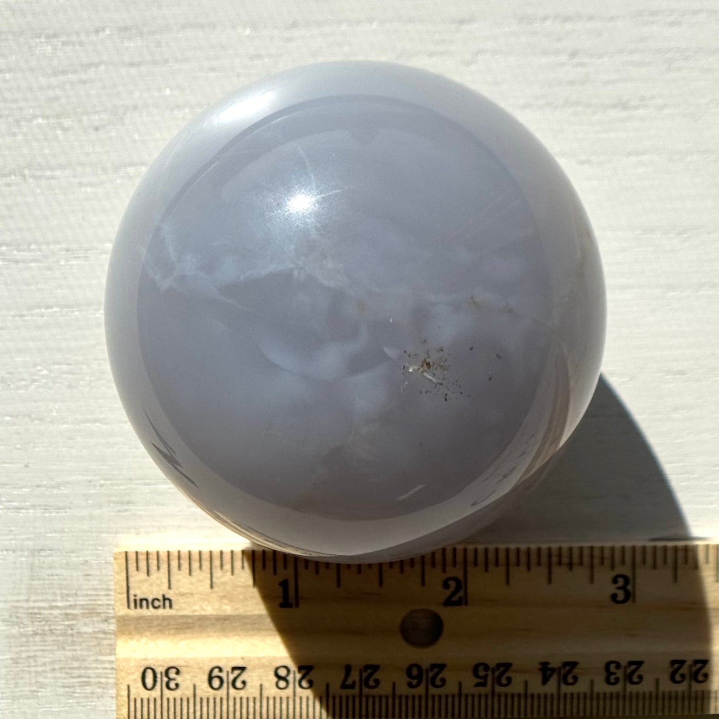Blue Chalcedony Sphere from Brazil
