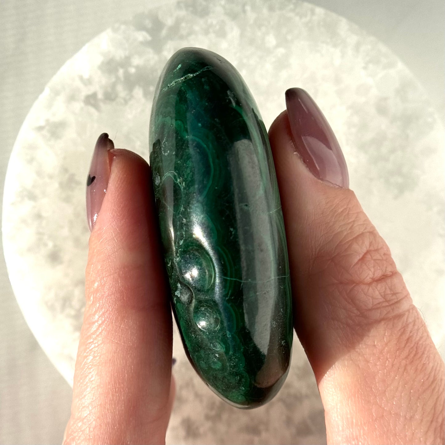 Malachite Palm Stone A