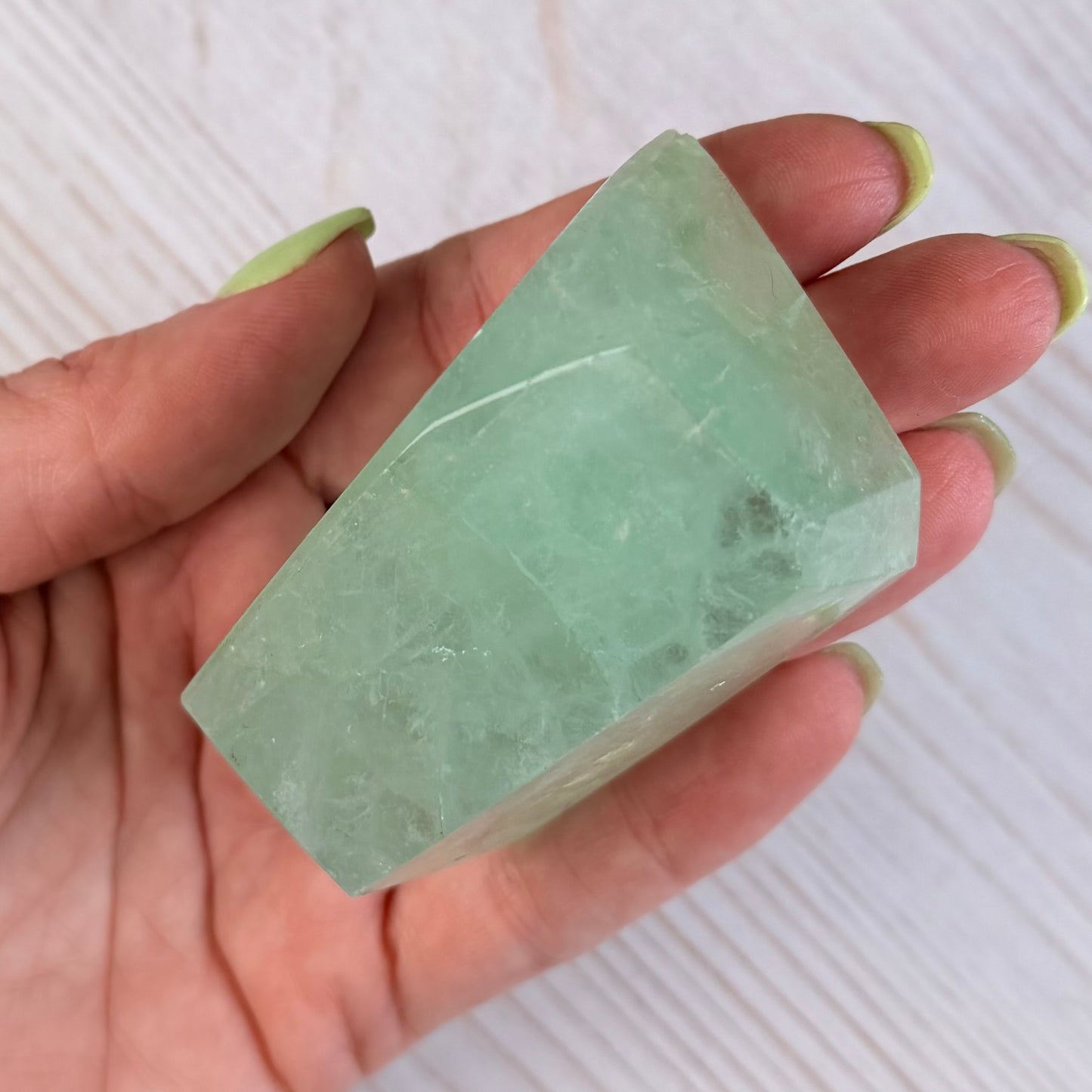 Green “Baja Blast” Fluorite Freeform | Option B