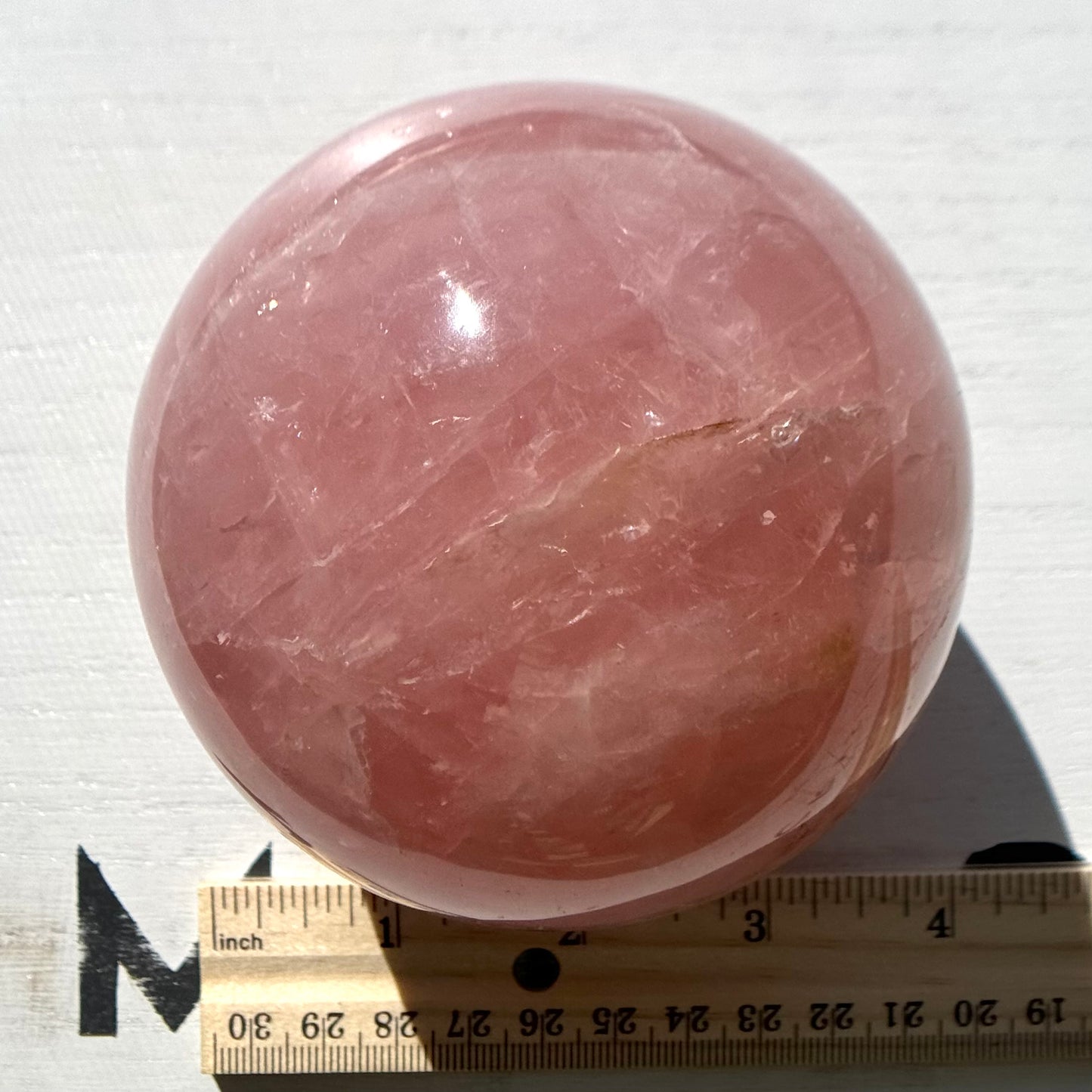 High Quality Rose Quartz Sphere with Asterism from Brazil