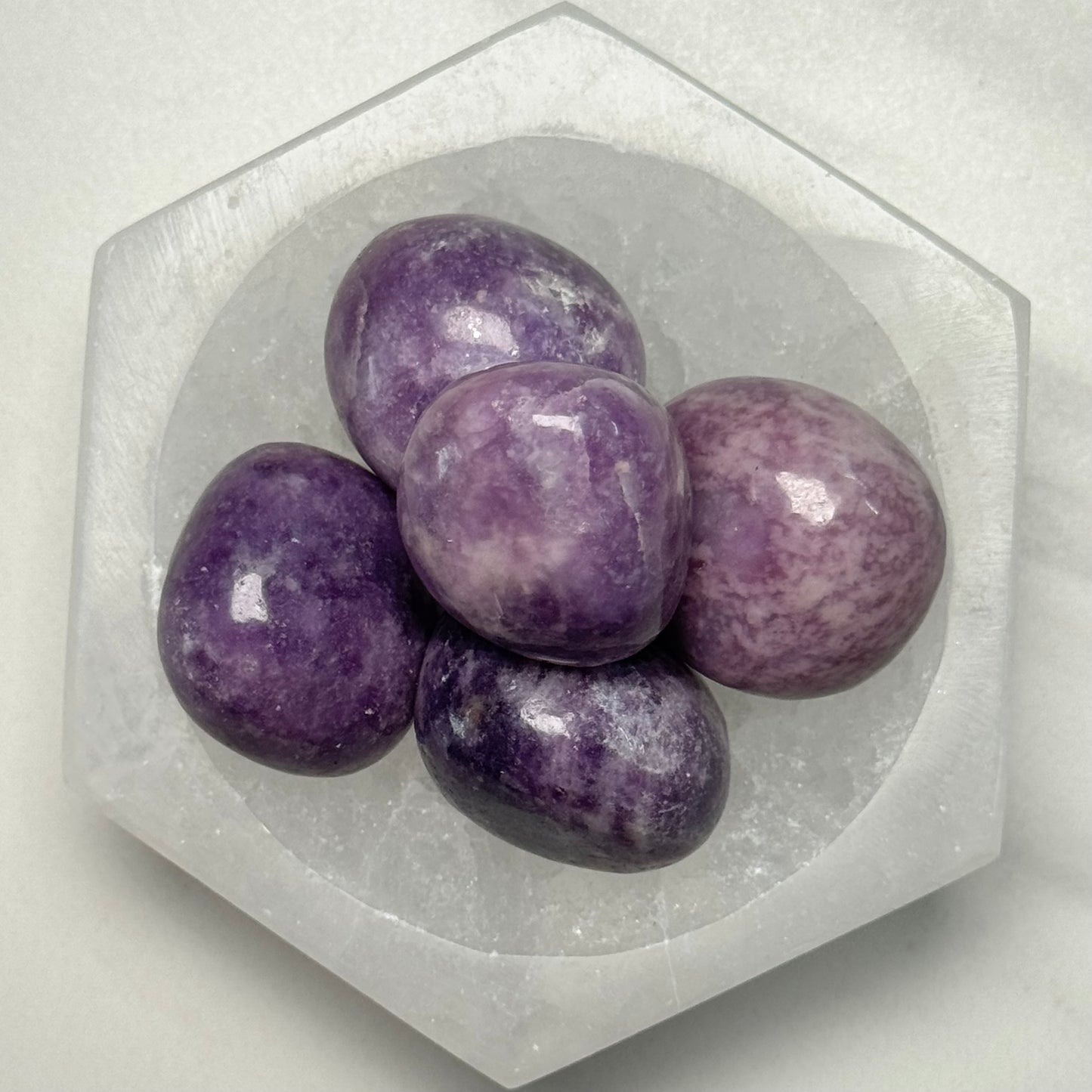 One (1) High Quality Lepidolite Tumble from Brazil