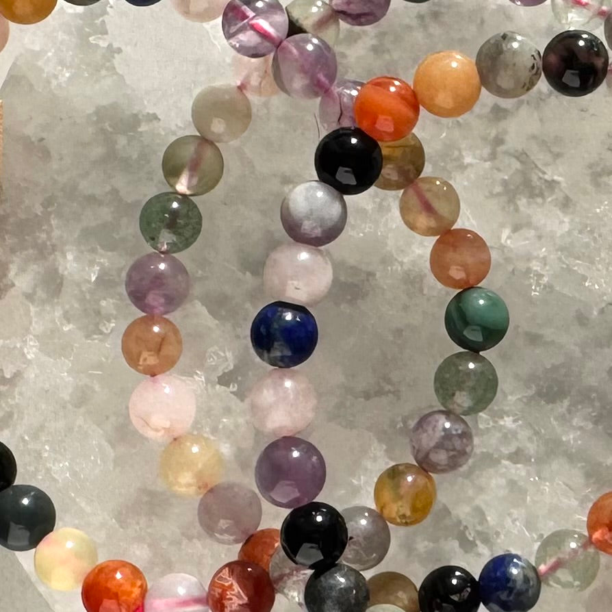 Multi-Crystal Beaded Bracelets (6mm Bead)