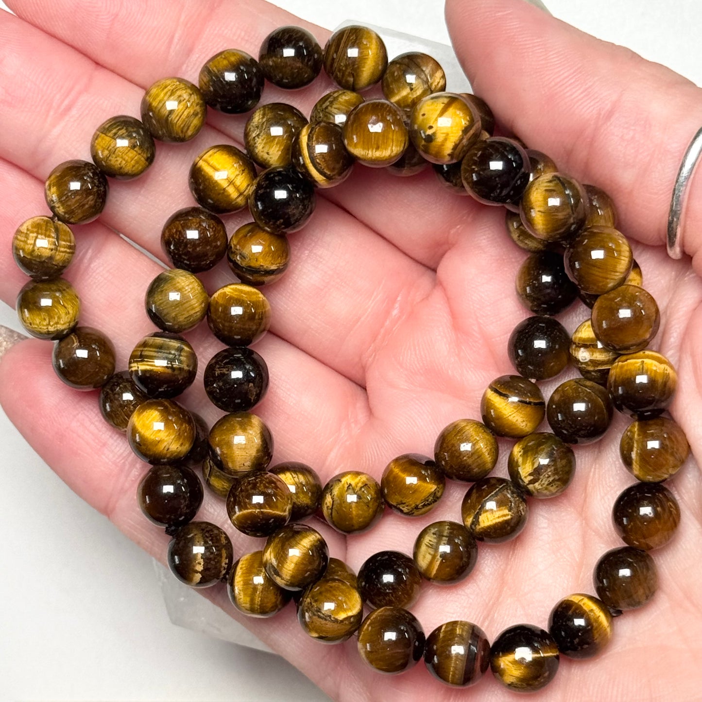One (1) Golden Tiger’s Eye Bracelet (8mm Bead)