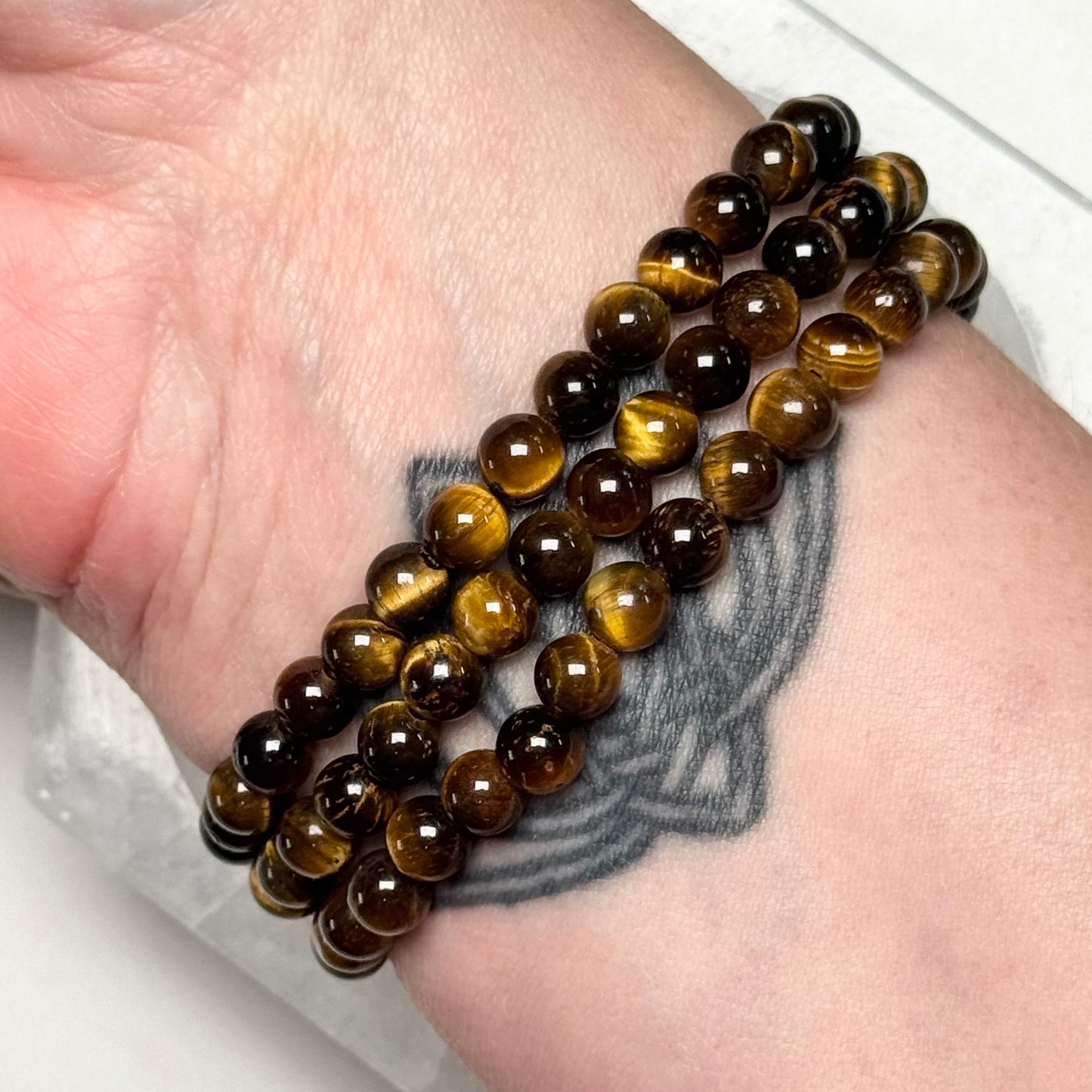 One (1) Golden Tiger’s Eye Bracelet (6mm Bead)