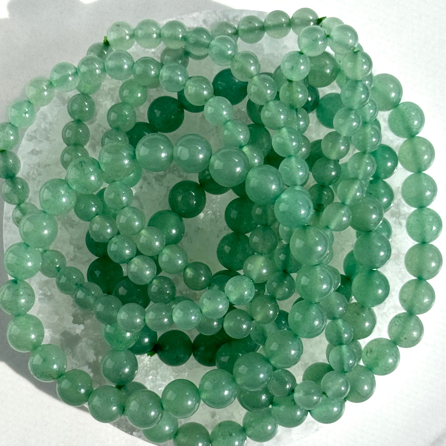 One (1) Green Aventurine Bracelet (6mm Bead)