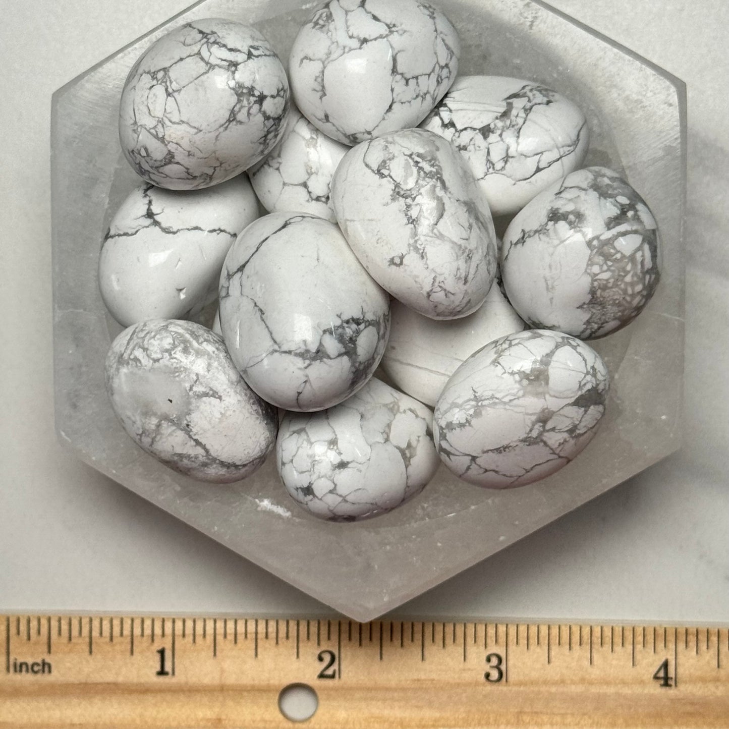 One (1) High Quality Howlite Tumble from South Africa