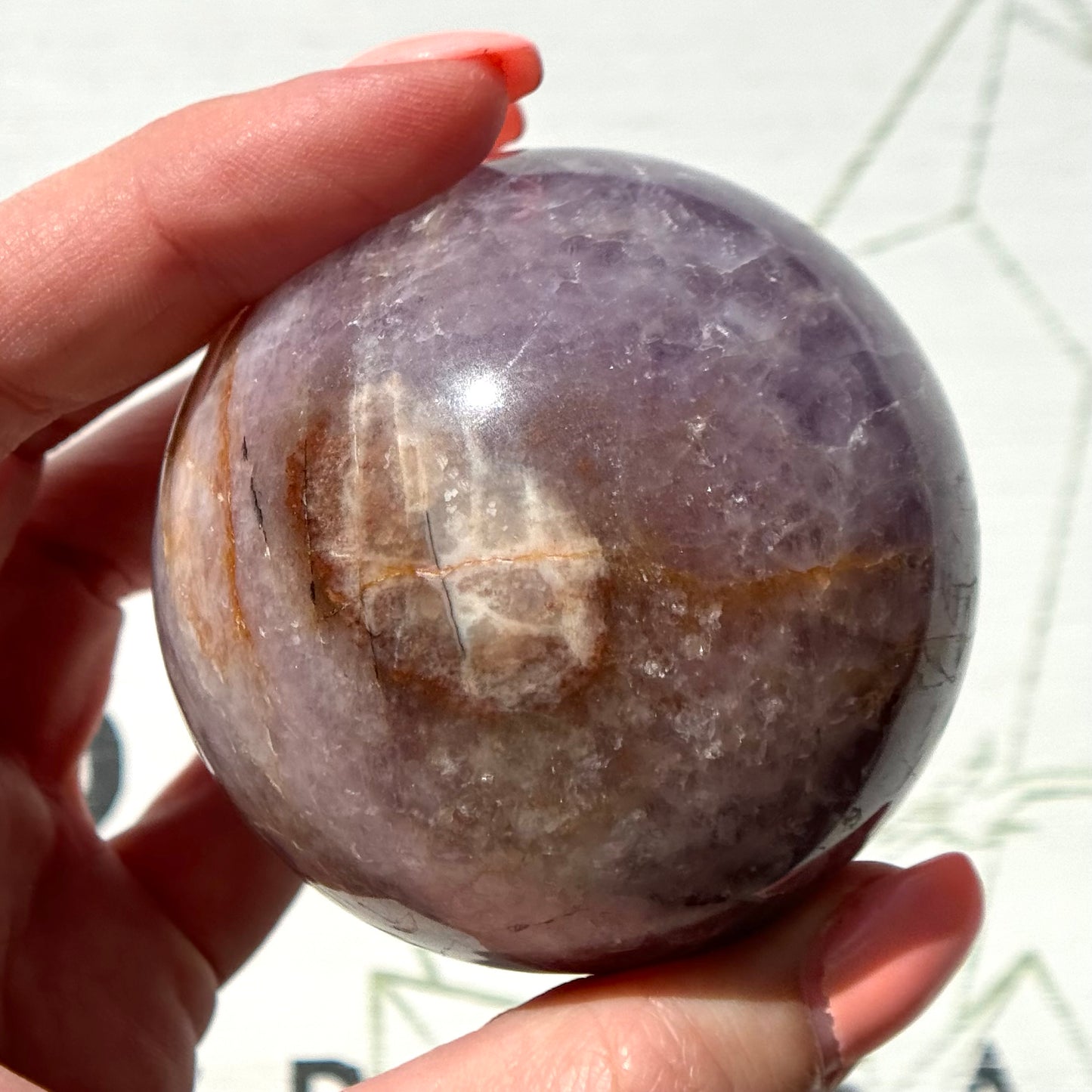 Amethyst with Crazy Lace Agate Sphere from Mexico