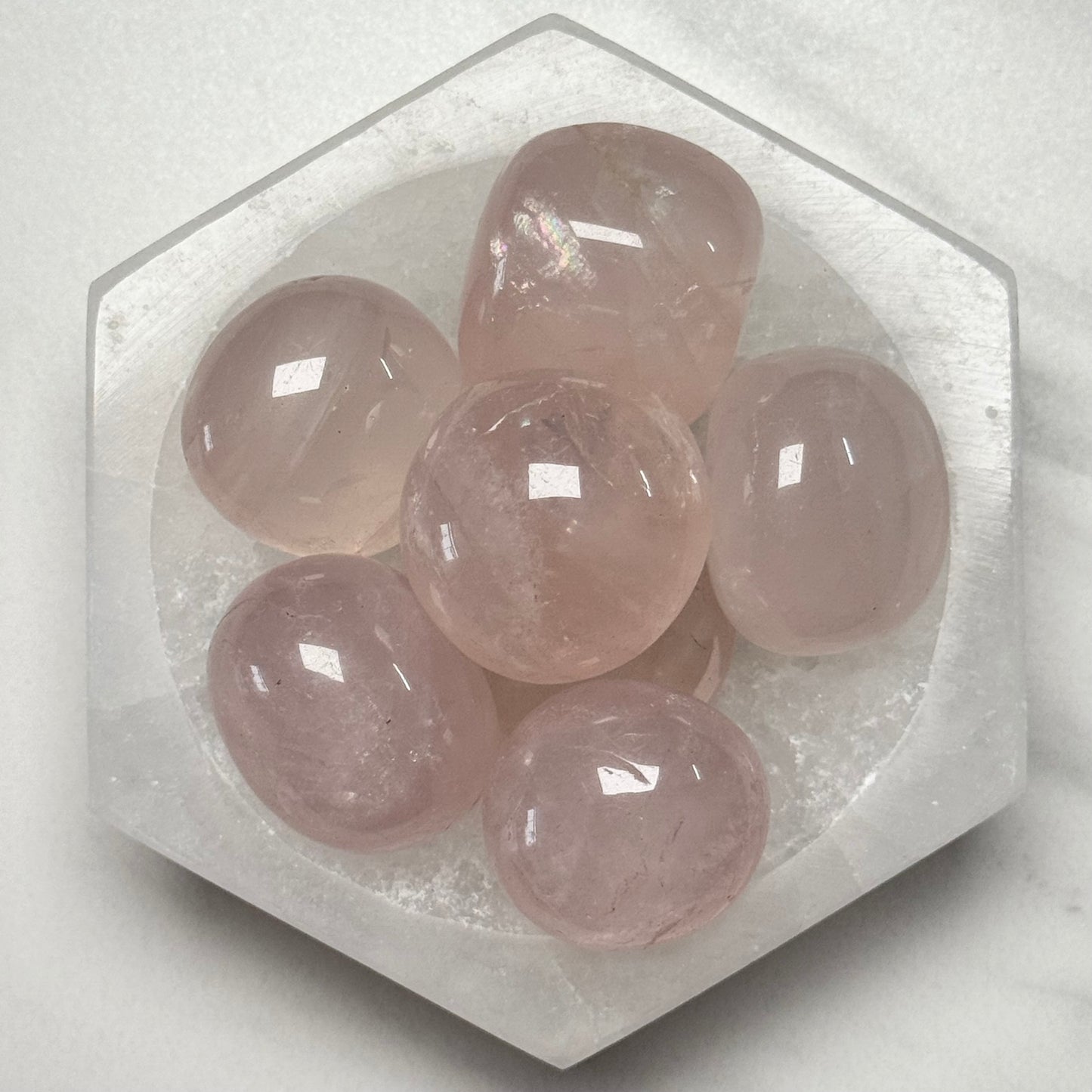 One (1) High Quality Rose Quartz Tumble from Brazil