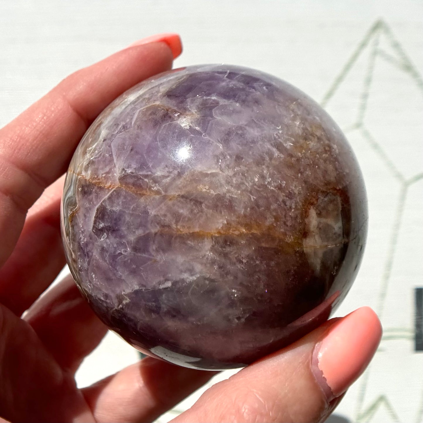 Amethyst with Crazy Lace Agate Sphere from Mexico