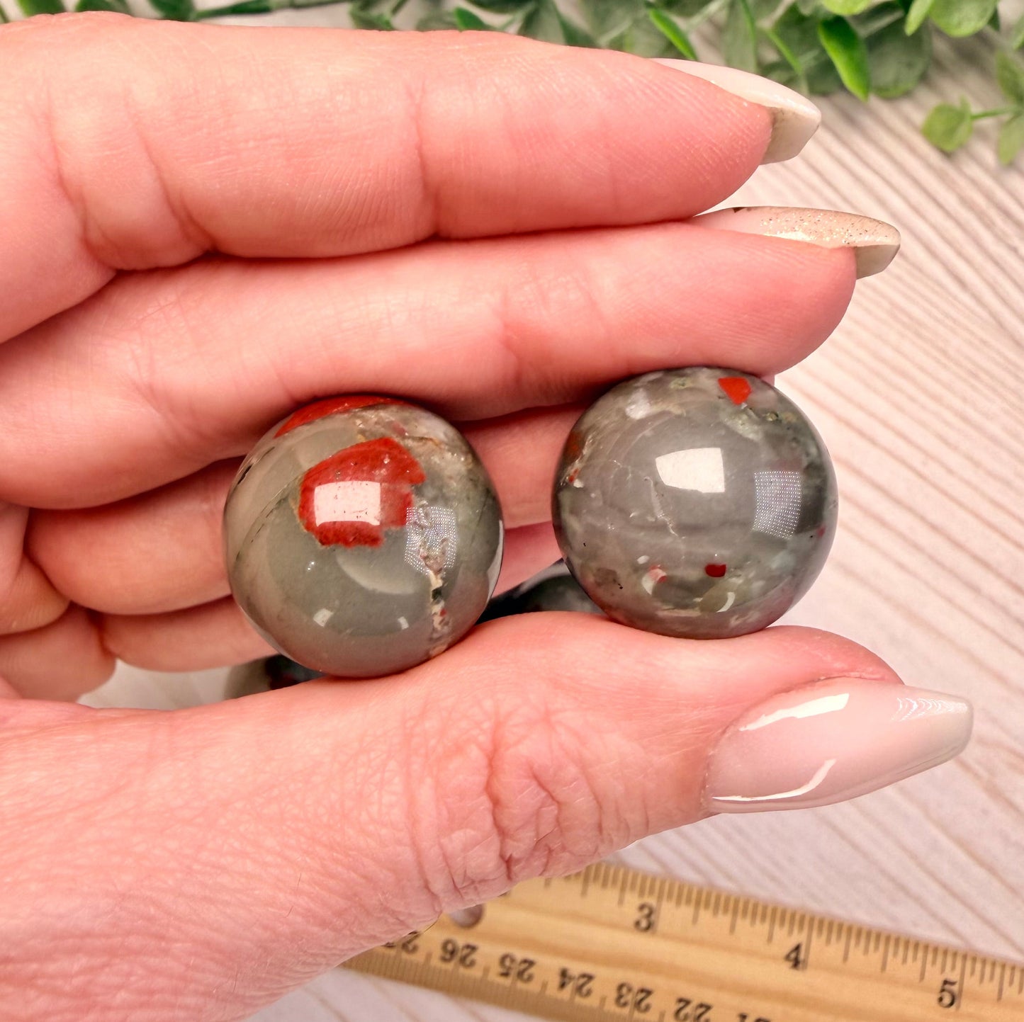 One (1) African Bloodstone Mini Sphere