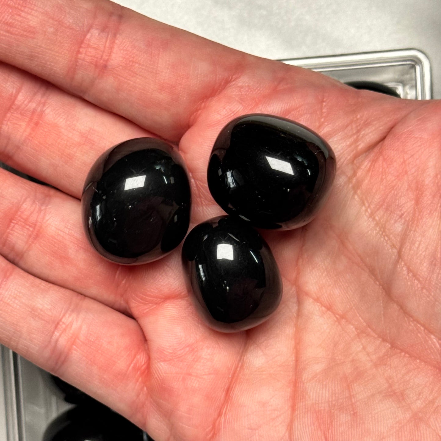 One (1) High Quality Black Obsidian Tumble from Mexico