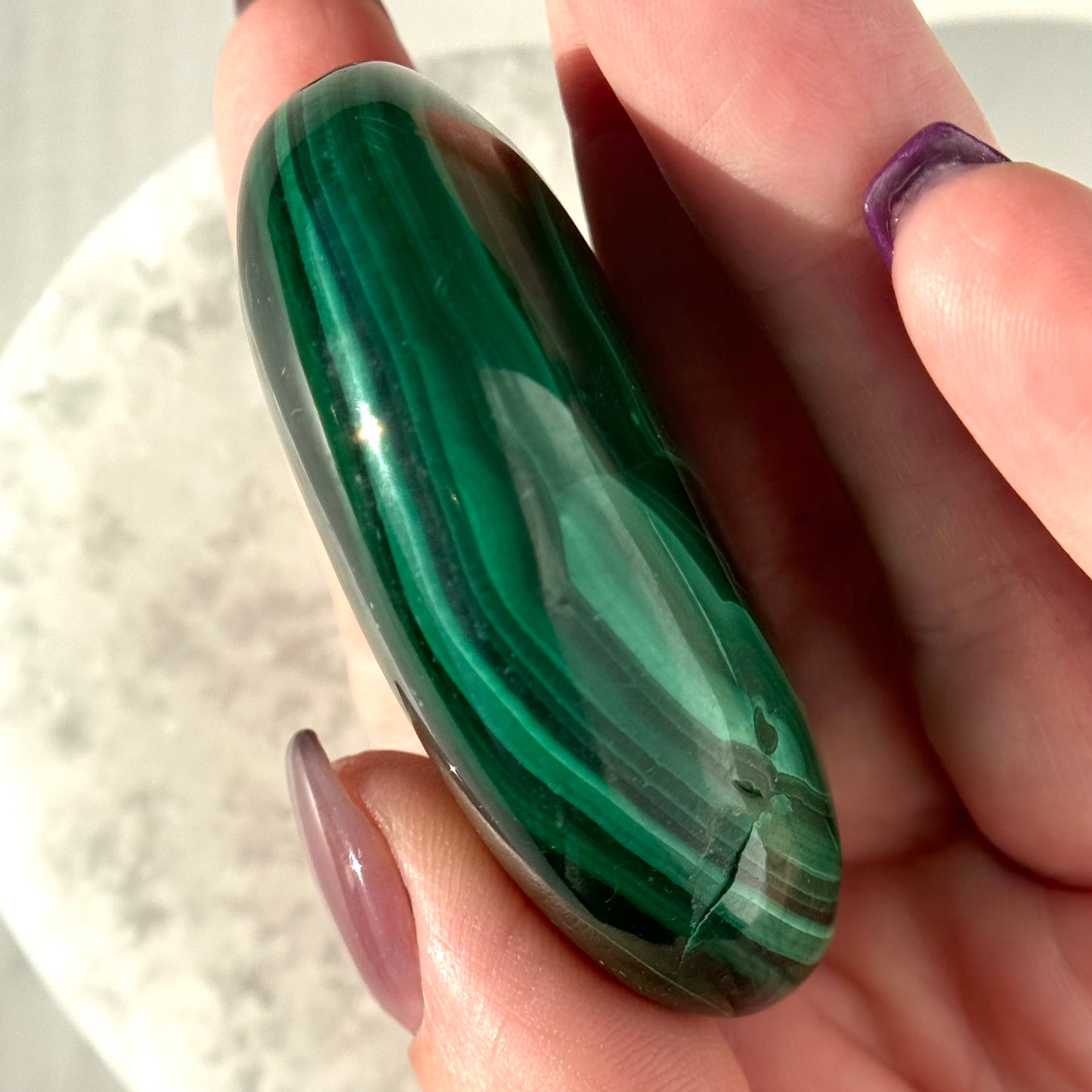 Malachite Palm Stone | Option B