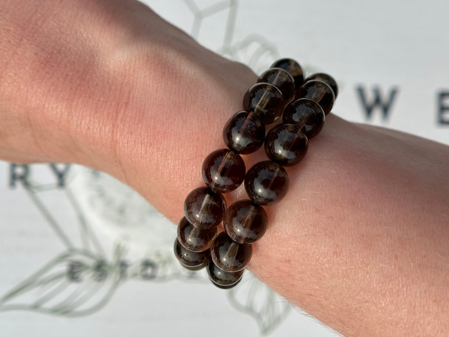 One (1) Smoky Quartz Bracelet (8.5mm Bead)