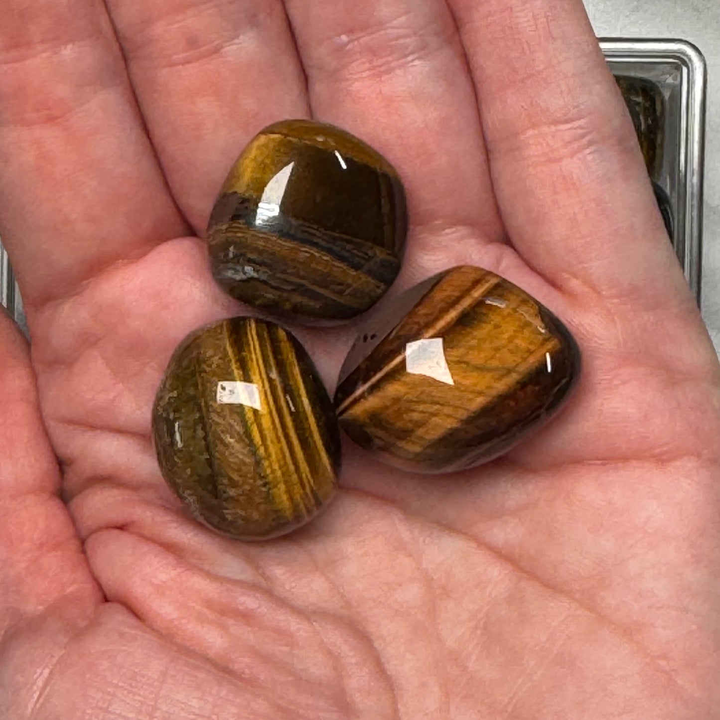 One (1) Beautiful Golden Tiger’s Eye Tumble from South Africa