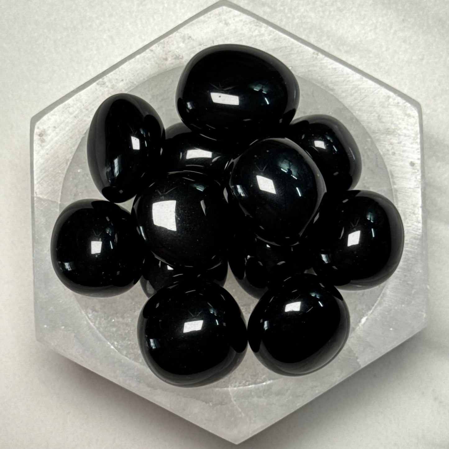 One (1) High Quality Black Obsidian Tumble from Mexico