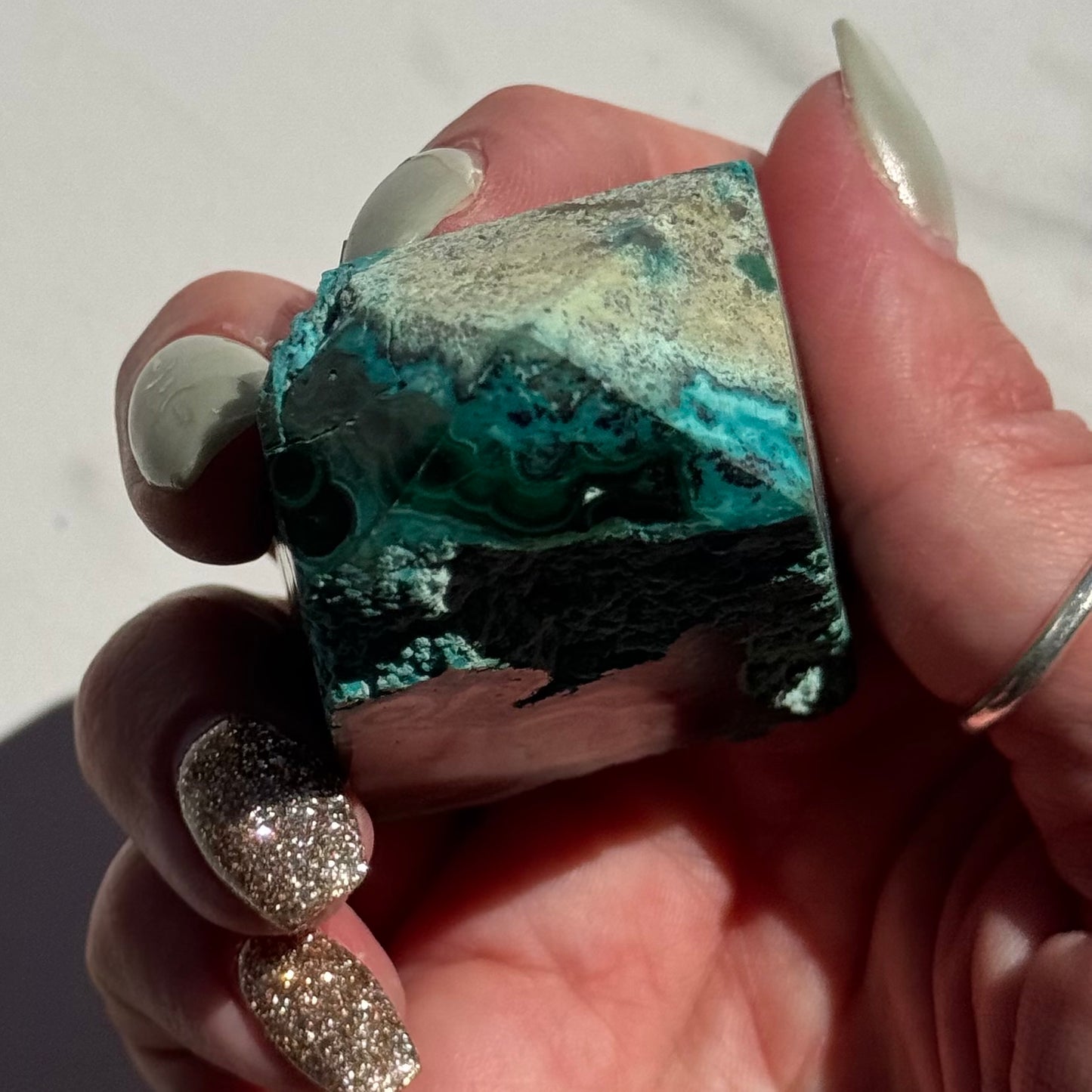Malachite & Botryoidal Chrysocolla Obelisk | Option B