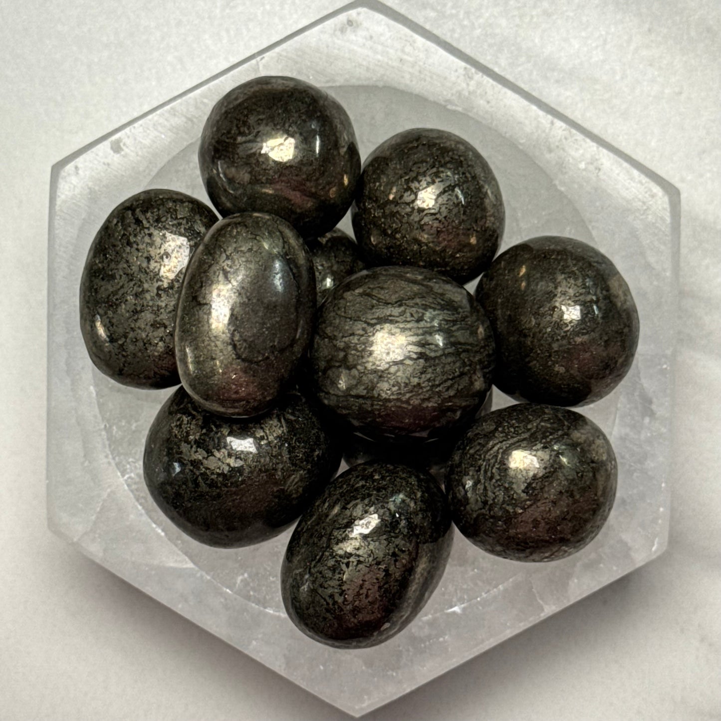 One (1) High Quality Pyrite Tumble from Peru
