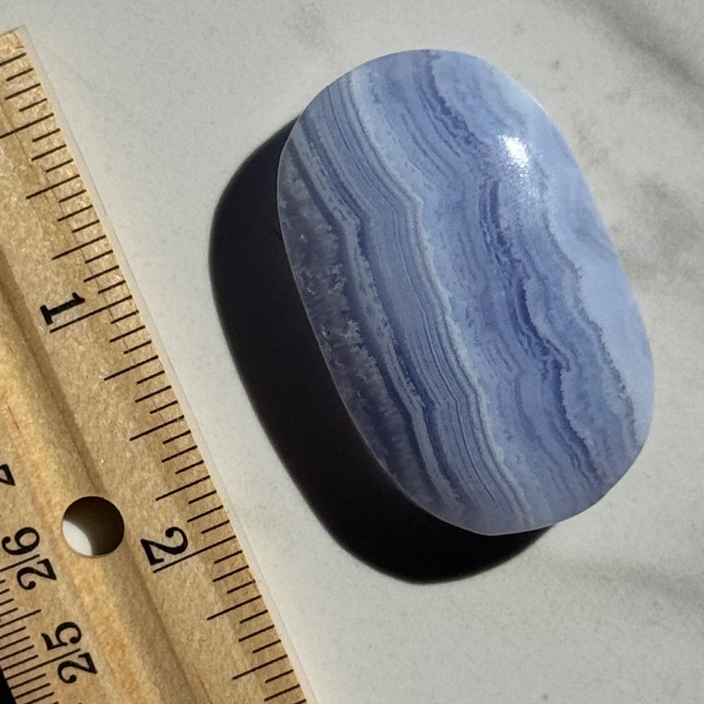 Gorgeous High Quality Blue Lace Agate Mini Palm | Option A