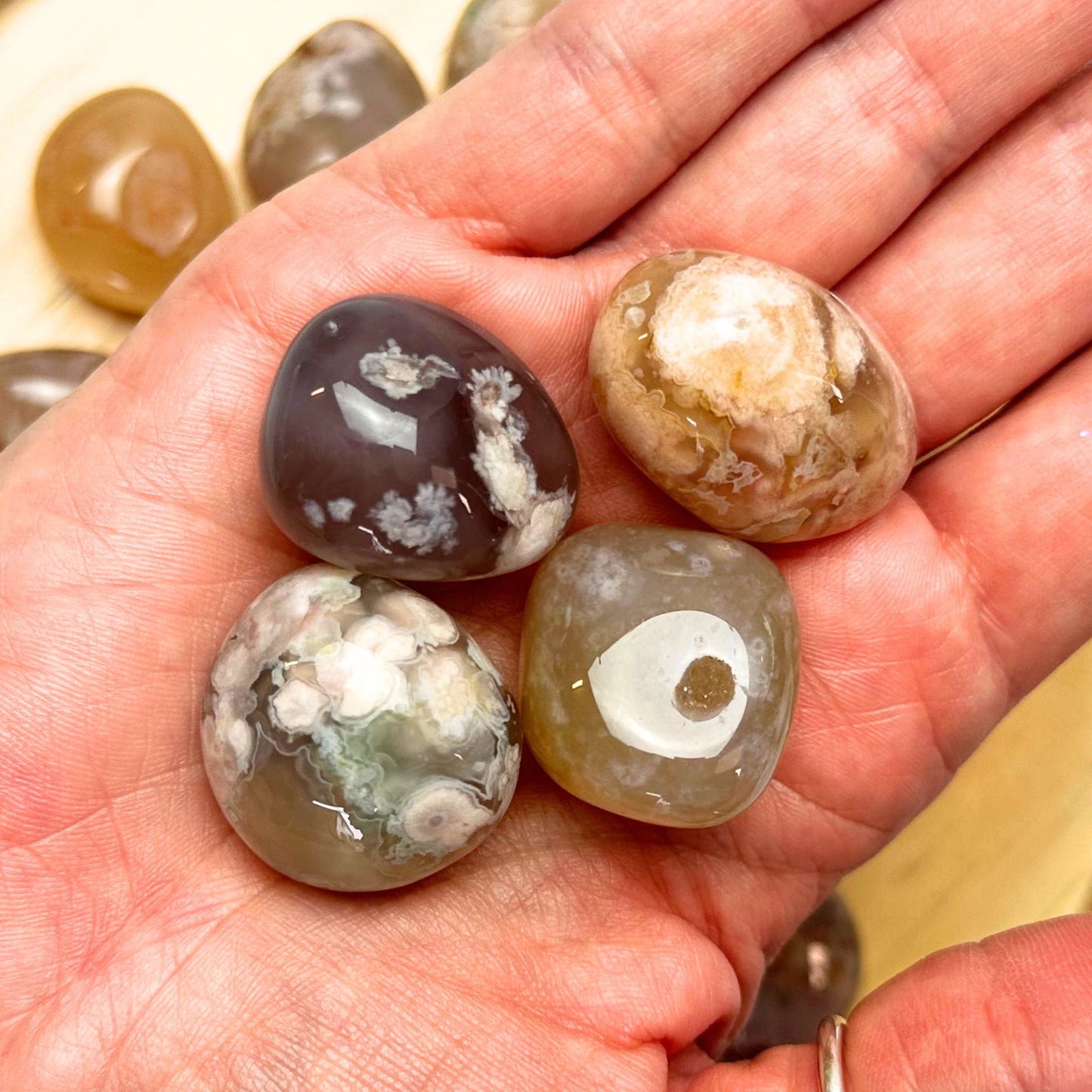 Flower Agate Tumbles from Madagascar