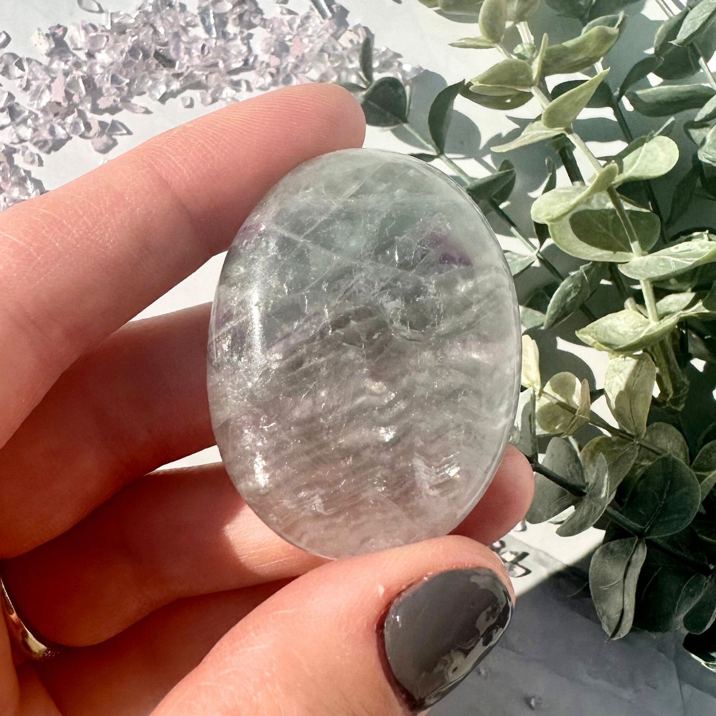 fluorite palm stones