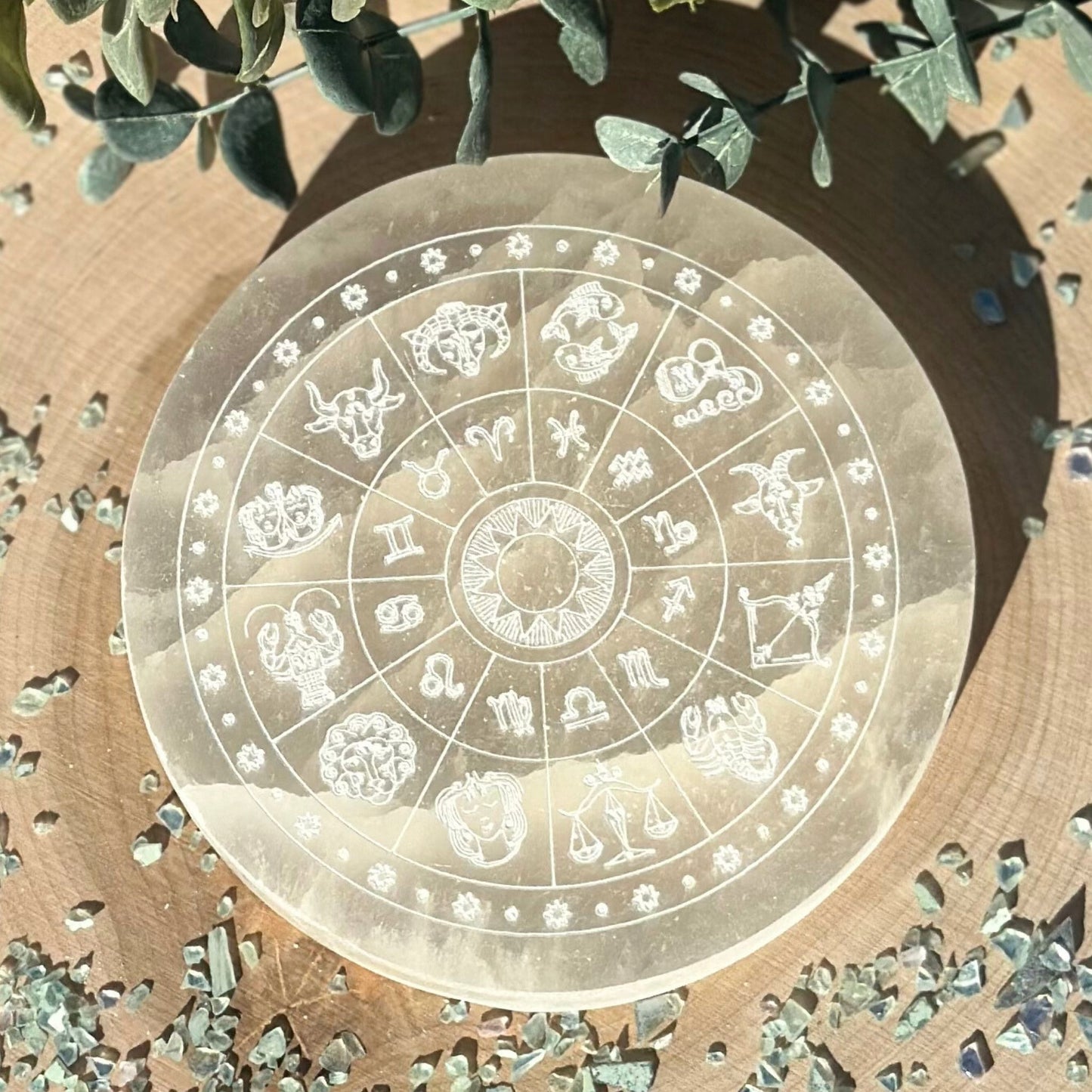 zodiac selenite charging plate